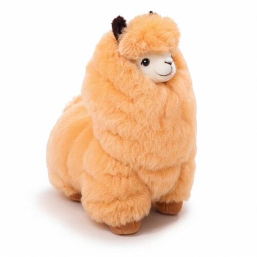 Alpaka Tęczowa – Mała | Ręcznie robione zabawki z alpaki | Brzoskwinia